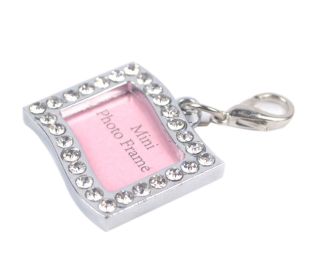 Pet Rectangle Rhinestone Writable ID Tags | Custom Name and Phone Tags for Dogs and Cats