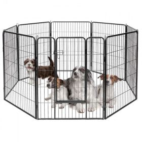 40-Inch Heavy-Duty Metal Pet Playpen | 8-Panel Dog Fence