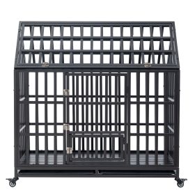 Heavy-Duty Dog Cage with Roof and Window – Secure Crate for Indoor and Outdoor Use