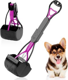 Portable Dog Pooper Scooper 23" | Compact Pink Mini Scooper for Dogs and Cats