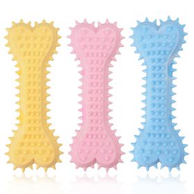 2pcs New dog grinding teeth biting toys Creamy scented with prickly flat bones Large and small dog teeth grinding toys; dog's gifts (colour: 2pcs, quantity: blue)