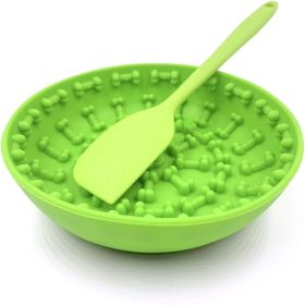 Silicone Anti-Choking Slow Feed Bowl for Pets | Non-Slip Design Dog Feeding Dish (select: BD055-green)