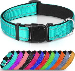 Reflective Dog Collar; Soft Neoprene Padded Breathable Nylon Pet Collar Adjustable for Medium Dogs (Color: Red, quantity: Medium (Pack of 1))