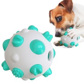 Interactive Pet Dog Chew Toy – Non-Toxic, Bite-Resistant Rubber Ball for Engaging Playtime (Color: Blue)