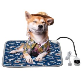 Electric Pet Heating Pad – Waterproof Dog Warming Mat for Indoor Comfort (Color: Blue, quantity: small)