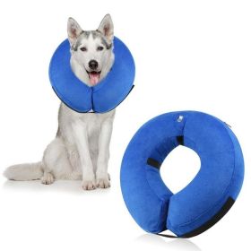 Soft Inflatable Dog Cone Collar for Post-Surgery Recovery | Comfortable Elizabethan Neck Donut for Dogs (colour: CQLQ11 Love Peach, Sizing: S)