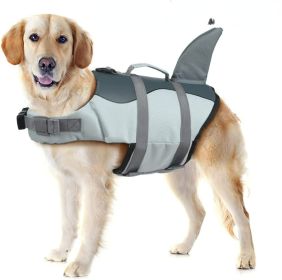 Dog Life Jacket Shark - Lifesaver Vest with Rescue Handle for Small, Medium, and Large Dogs; Pet Safety Swimsuit Preserver for Pool & Beach (colour: Rose, quantity: XS)