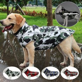 Winter windproof dog warm clothing; dog jacket; dog reflective clothes (colour: Red grid, quantity: 6XL)