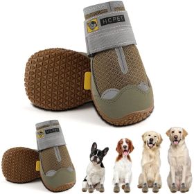 Breathable Dog Boots | Waterproof Anti-Slip Shoes for Small, Medium & Large Dogs (Color: Black, quantity: #3 (width 1.77 inch) for 31-38 lbs)