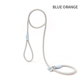 Heavy-Duty Dog Rope Leash – Hands-Free Traction Strap for Large Dogs & Puppy Training (Color: Blue Orange, quantity: 1.8x0.6)