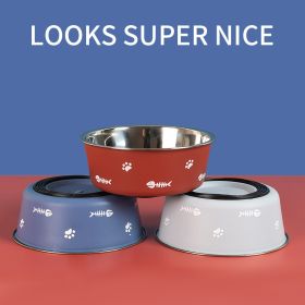 Dog Bowl Cat Bowl For Food And Water, Stainless Steel Pet Feeding Bowl, Durable Non-Skid Insulated Heavy Duty With Rubber Bottom For Medium Large Dogs (Color: Blue, quantity: S)