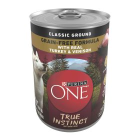 Purina ONE True Instinct Wet Dog Food for Adult Dogs, Grain-Free, 13 oz Cans (12 Pack) (Brand: Purina ONE)