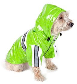 Reflecta-Glow Reflective Waterproof Adjustable Pvc Pet Raincoat (Size: X-Small)