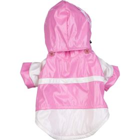 Two-Tone Pvc Waterproof Adjustable Pet Raincoat (Size: X-Small)