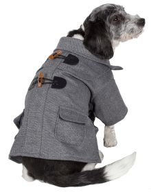 Military-Style Riveted Wool Pet Coat with Fashionable Collar – Stylish & Warm for Your Pet (quantity: small)