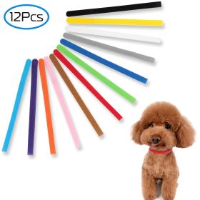 Adjustable Double-Sided Whelping Puppy ID Collars – 12 Color Pet ID Bands (quantity: large)