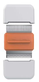 Pet Life 'Zipocket' 2-in-1 Travel Grooming Comb & Undercoat Rake – Ultimate Pet Care Tool (Color: Orange)