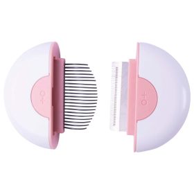 Pet Life 'LYNX' 2-in-1 Travel Connecting Grooming Pet Comb and Deshedder (Size: Large, Color: Pink)