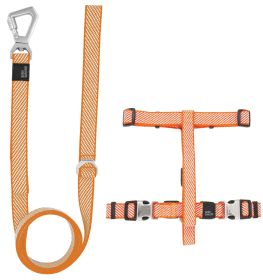 Pet Life 'Escapade' Outdoor Series 2-in-1 Convertible Dog Leash and Harness (Color: Orange, quantity: small)