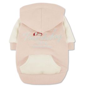 Touchdog 'Heritage' Soft-Cotton Fashion Dog Hoodie (Size: X-Small, Color: Pink)