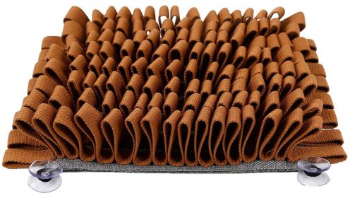 Pet Life 'Sniffer Grip' Interactive Anti-Skid Suction Snuffle Mat for Dogs (Color: Brown)