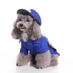 Pet Life 'Pawlice Pawtrol' Police Pet Dog Costume Uniform (Color: Blue, quantity: X-Large)