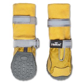 Dog Helios 'Traverse' Premium Grip High-Ankle Outdoor Dog Boots – Superior Traction, Comfort, and Protection for All Terrains (Color: Yellow, quantity: medium)