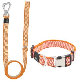 Pet Life 'Escapade' Outdoor Series 2-in-1 Convertible Dog Leash and Collar (Color: Orange, quantity: medium)