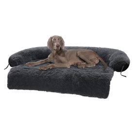 Dog Mat Furniture Protector Fluffy Dog Couch Bed (Color: Dark Gray, quantity: XL)