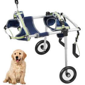 VEVOR 2 Wheels Dog Wheelchair for Back Legs, Pet Wheelchair Lightweight & Adjustable Assisting in Healing, Dog Cart/Wheelchair for Injured, Disabled (Size: Small Size (S))